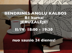 B1 BENDRINĖS ANGLŲ KALBOS KURSAI JERUZALĖJE NUO 01.24